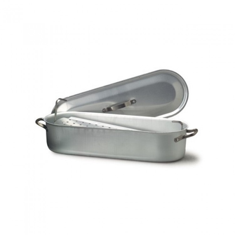 PESCERA ALLUMINIO GRIGLIA E COPERCHIO CM.40X13 H.10 Pescera alluminio griglia e coperchio cm.40x13 h.10