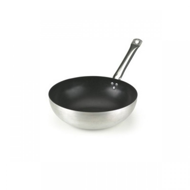 Wok alluminio antiaderente 1 manico Ø cm.32 fondo piatto h.10