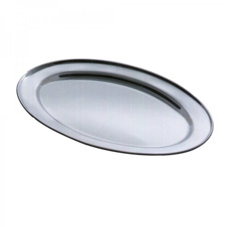 VASSOIO INOX OVALE CM.25x18 ECO Vassoio inox ovale cm.25x18 eco