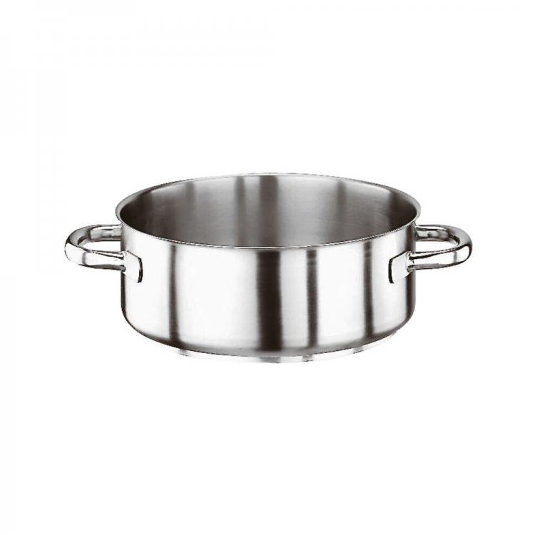 CASSERUOLA INOX BASSA 2 MANICI Ø CM.40 H.14,5 LT.18 S1000 Casseruola inox bassa 2 manici Ø cm.40 h.14,5 lt.18 s1000