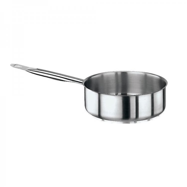 Casseruola inox bassa 1 manico Ø cm.16 h.6,5 lt.1,3 s1000