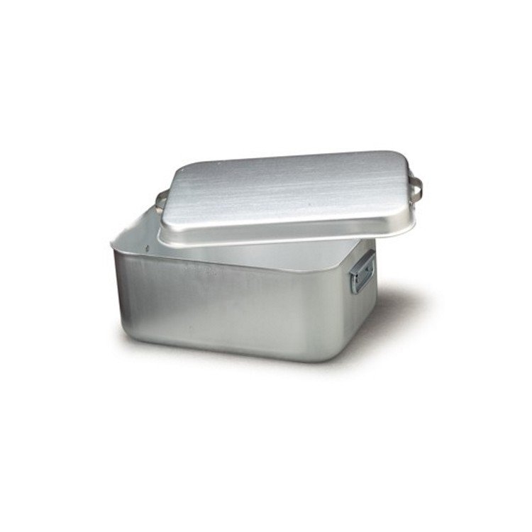 BRASIERA ALLUMINIO CON COPERCHIO 40X28 H.16 Brasiera alluminio con coperchio 40x28 h.16