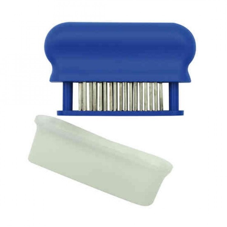 TAGLIANERVI OVALE CON LAME IN 18/8 CM.15X10 BLU Taglianervi ovale con lame in 18/8 cm.15x10 blu
