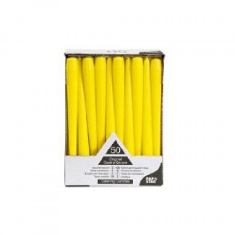 Candele gala cm.25 pz.50 giallo