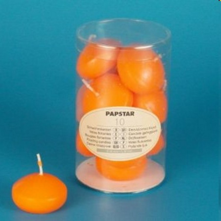 Candele galleggianti cf.10 arancio