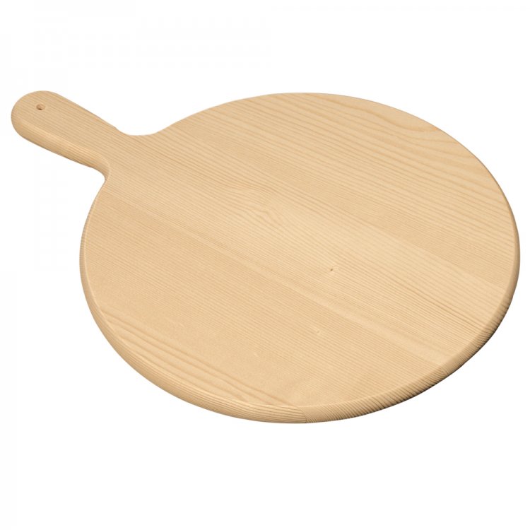 Tagliere legno rotondo con manico cm.25 spessore cm.2,2