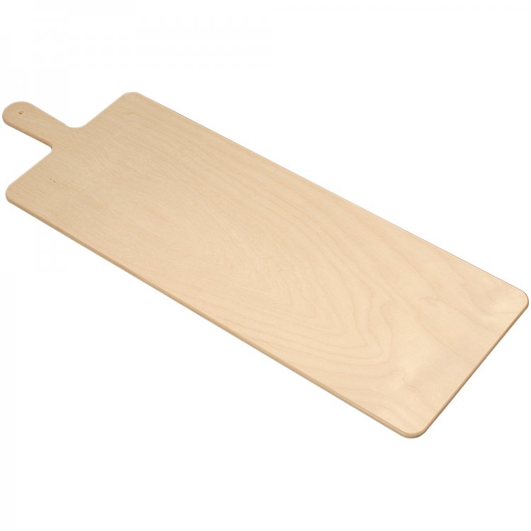 Tagliere legno rettangolare con manico cm.62x28 spessore cm.1,2