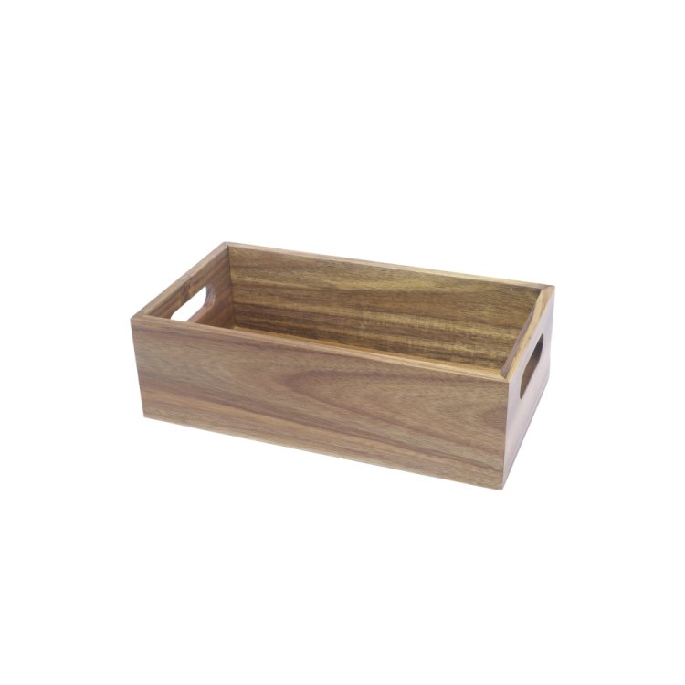 Cassetta/alzata legno di acacia gn 1/3 cm.32,5x17,6 h.10