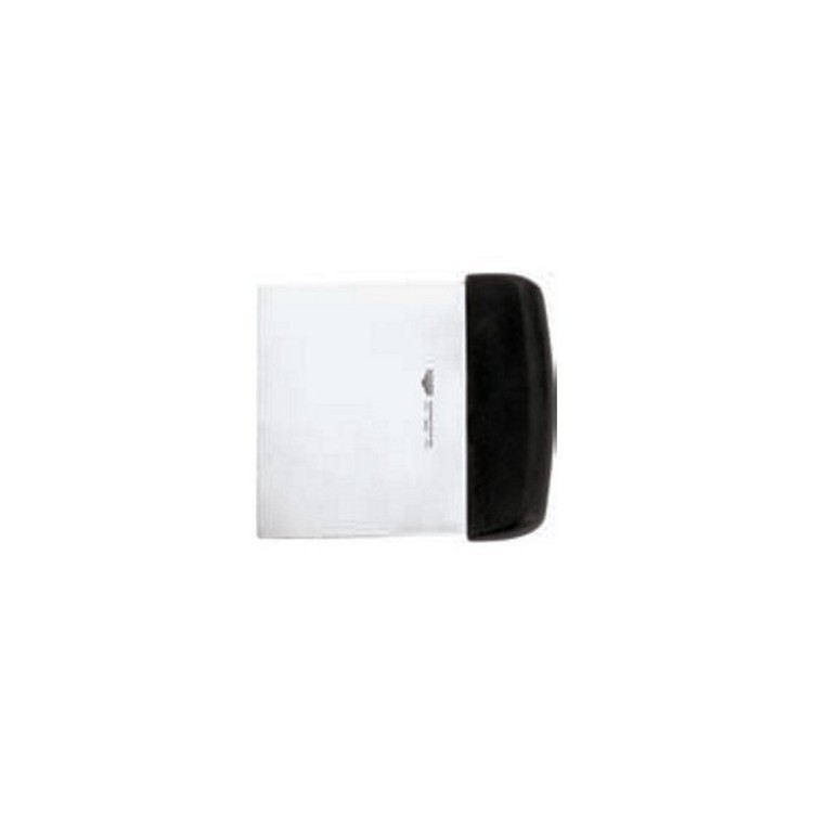 Raschietto inox cm.12x9,5 rettangolare flessibile manico nero