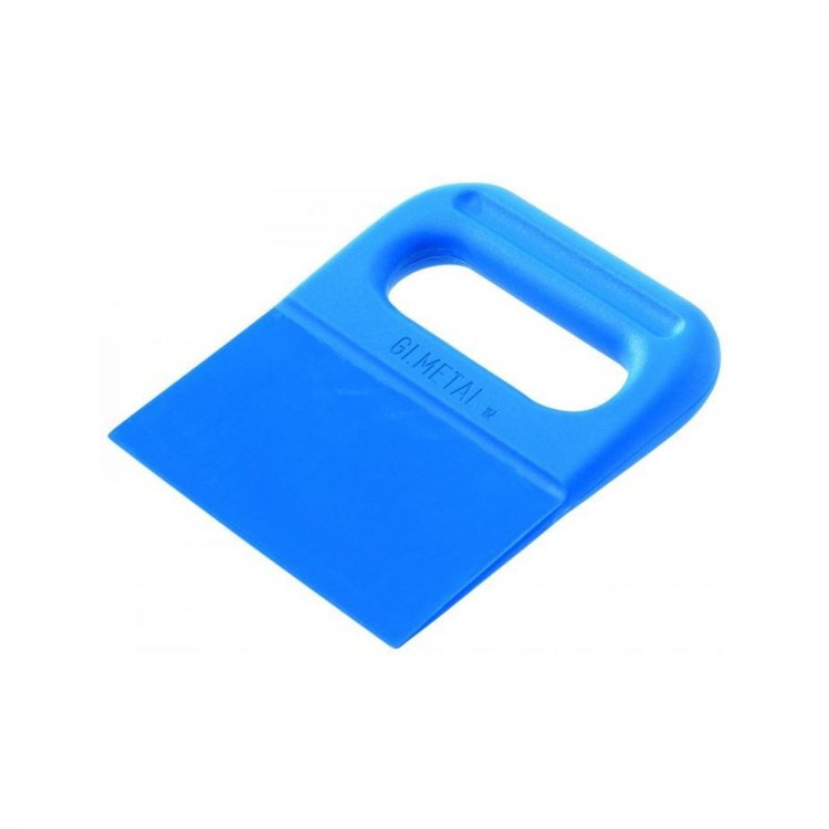 Raschietto plastica cm.13,5x14,5 antigraffio azzurro