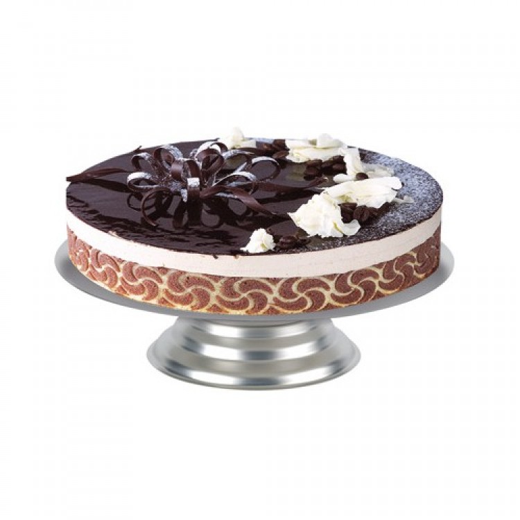 ALZATA INOX Ø CM.30 H.10 PER TORTA 1 PIANO SAMBONET PADERNO Alzata inox Ø cm.30 h.10 per torta 1 piano sambonet paderno