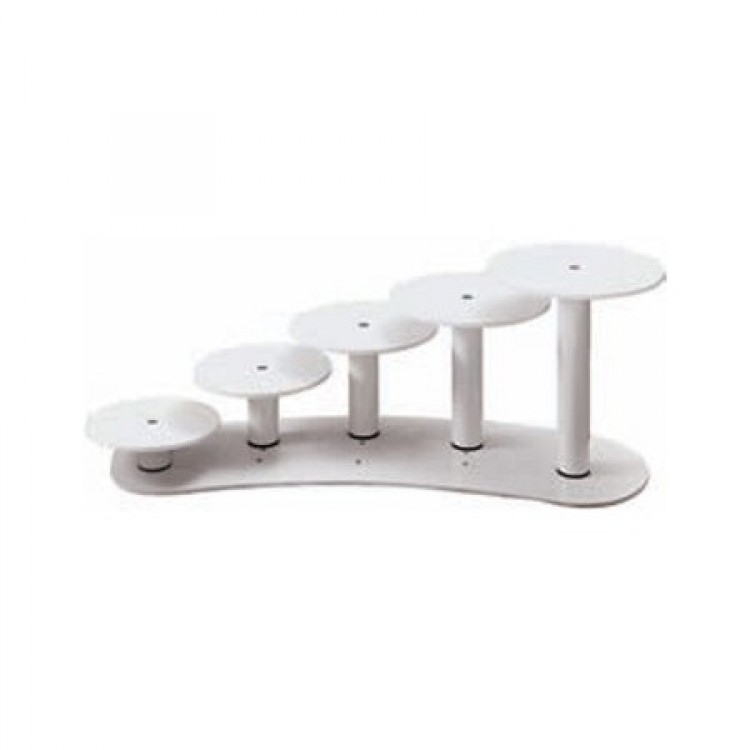 ALZATA PLASTICA TORTA 5 PIANI Ø CM.22/22/24/26/28 Alzata plastica torta 5 piani Ø cm.22/22/24/26/28
