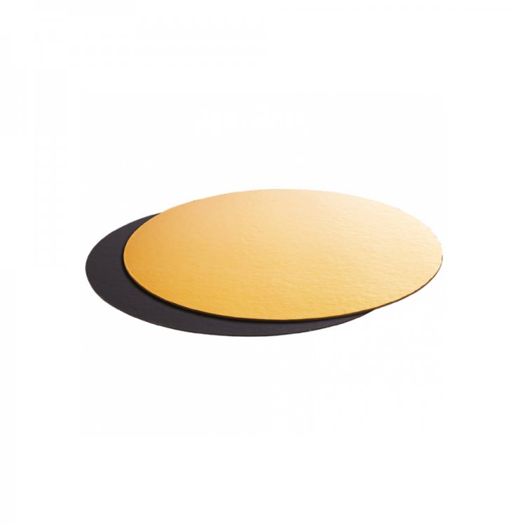 Disco politenato luxor sottotorta oro/nero kg.10 diametro cm.18