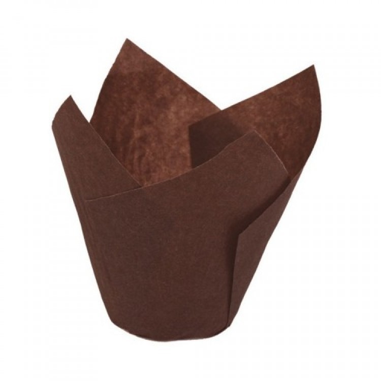 Pirottini per muffin mono tulip cup marrone pz.180