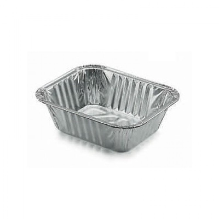Contenitore alluminio 1 porzione mm.125x100 h.34 pz.100 r1-09g