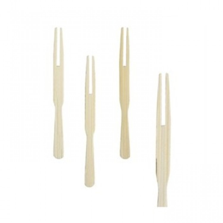Forchettine legno bamboo 2 punte cm.8,5 pz.500