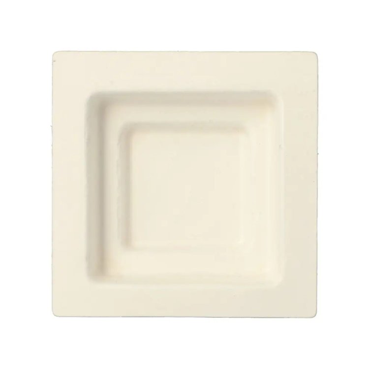 Finger piattino canna da zucchero cm.7x7 quadro fondo pz.50