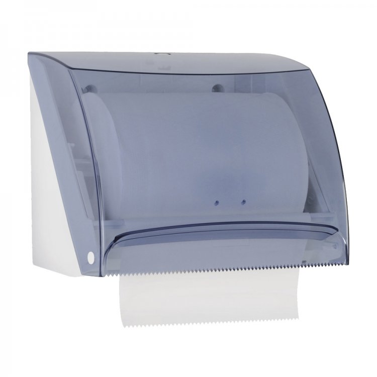 Dispenser asciugamani carta combi bianco/trasparente a/518