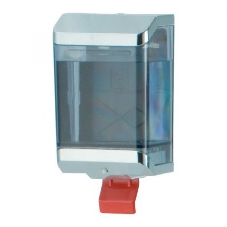 Dispenser sapone cromato trasparente lt.1,10 a/515 quadrato