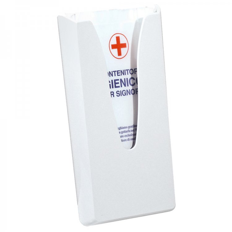 DISPENSER SACCHETTI IGIENICI BIANCO 13,5X5,5 H.29,5 A/688 Dispenser sacchetti igienici bianco 13,5x5,5 h.29,5 a/688