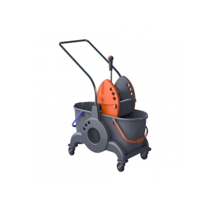 CARRELLO PULIZIA GIOTTO LT.50 DUE SECCHI MANIGLIA CENTRALE E STRIZZATORE Carrello pulizia giotto lt.50 due secchi maniglia centrale e strizzatore