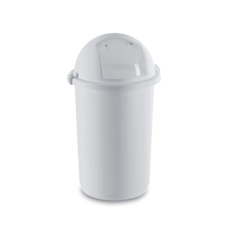 PATTUMIERA PUSH A MOLLA Ø CM.41 H.75 BIANCO Pattumiera push a molla Ø cm.41 h.75 bianco