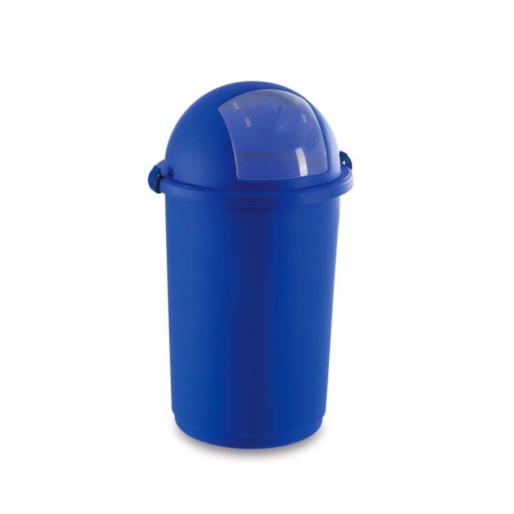 Pattumiera push a molla blu Ø cm.41 h.75
