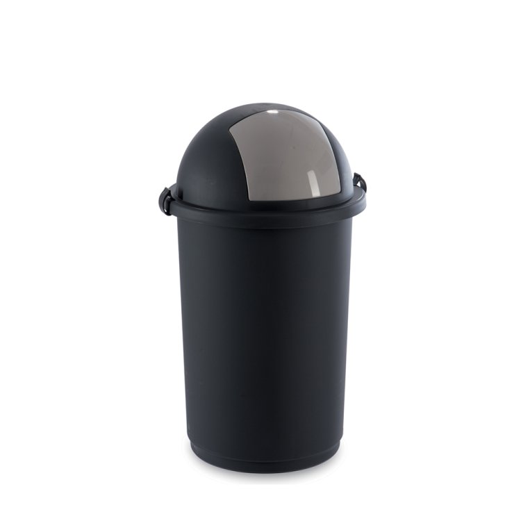 Pattumiera push a molla grigio Ø cm.41 h.75