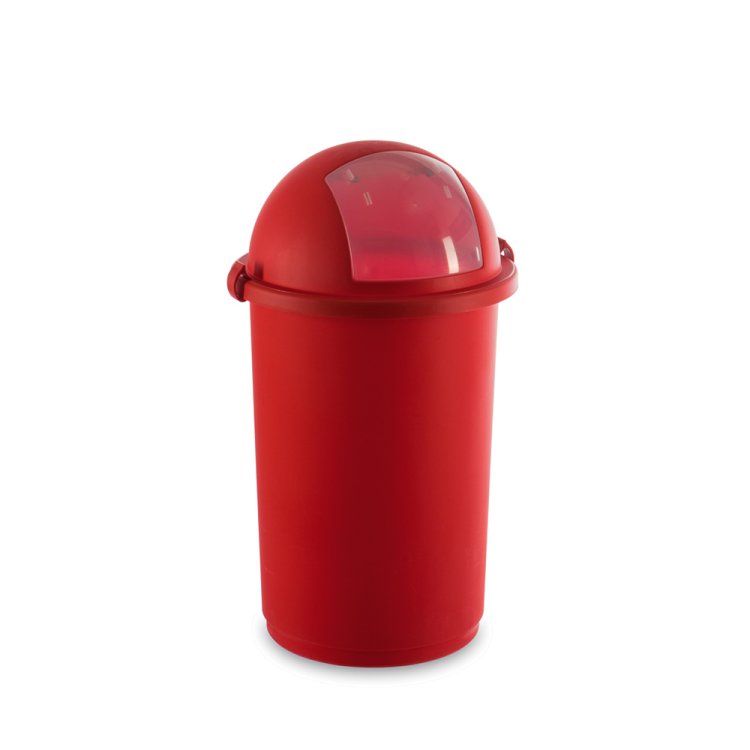 Pattumiera push a molla rosso Ø cm.41 h.75