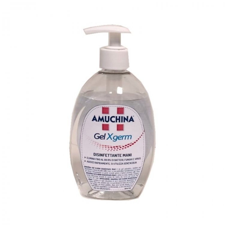 AMUCHINA GEL X-GERM 74% MANI ML.500 OVALE *** Amuchina gel x-germ 74% mani ml.500 ovale ***