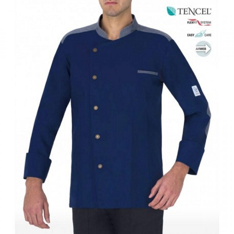 GIACCA CUOCO FIRENZE BLU *** Giacca cuoco firenze blu ***