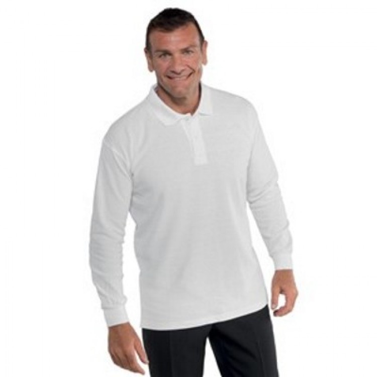 POLO UNISEX MANICA LUNGA BIANCA Polo unisex manica lunga bianca
