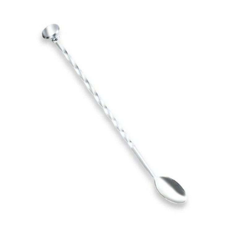 Cucchiaio inox agitatore cm.28 barman torciglione
