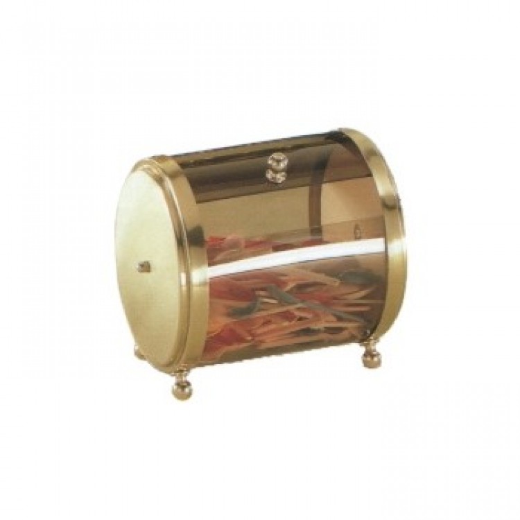 PORTAPALETTINE PLEXIGLASS/OTTONE CM.20X19 H.20 *** Portapalettine plexiglass/ottone cm.20x19 h.20 ***