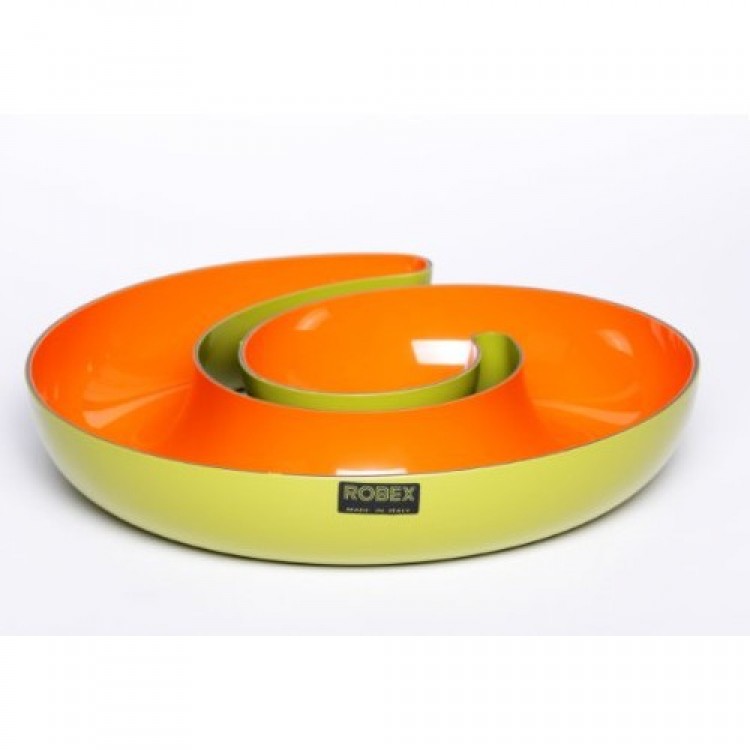 Ciotola plastica nautilus verde/arancio