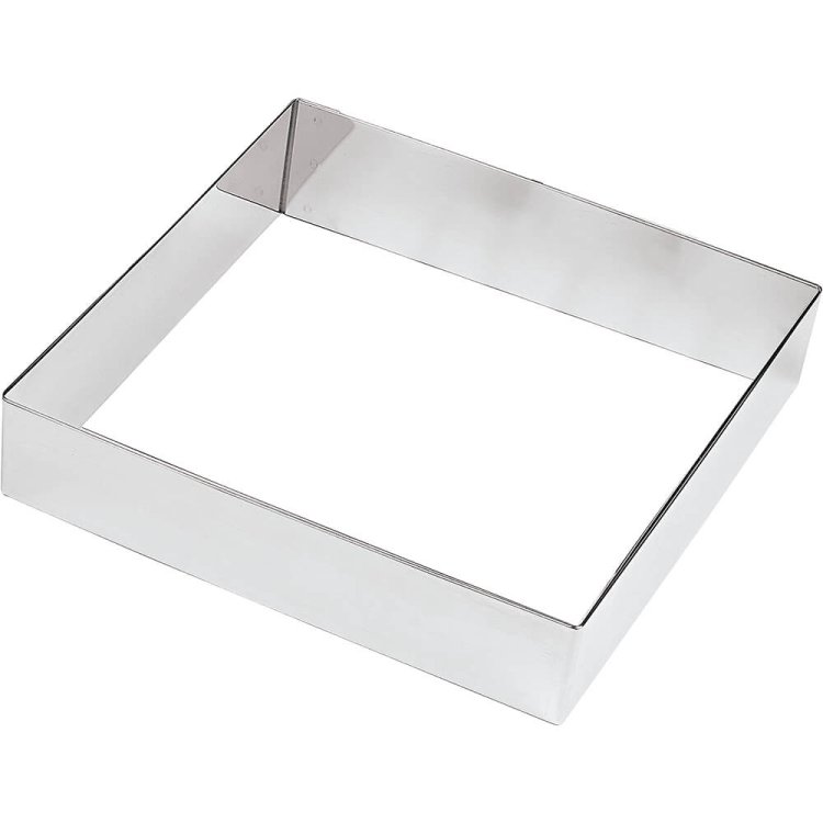 Fascia inox quadrata cm.20x20 h.4,5