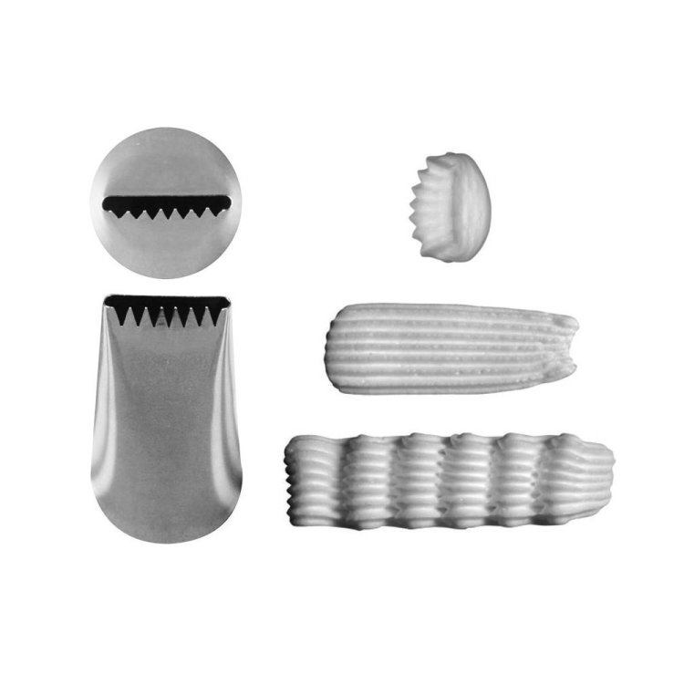 Bocchetta delizia inox set 6 pezzi 2 per misura mm.25 - 31 - 36