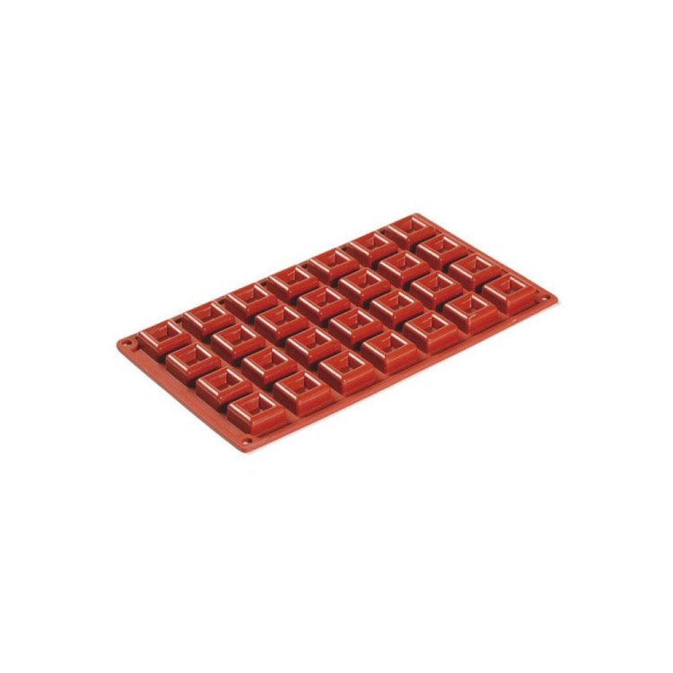 Stampo Silicone Micro Savarin Quadrato Cm 3x3
