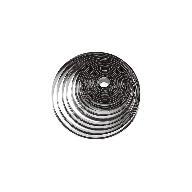 Set tagliapasta inox ad anello da Ø cm.2 a Ø cm.20 set 20 pezzi