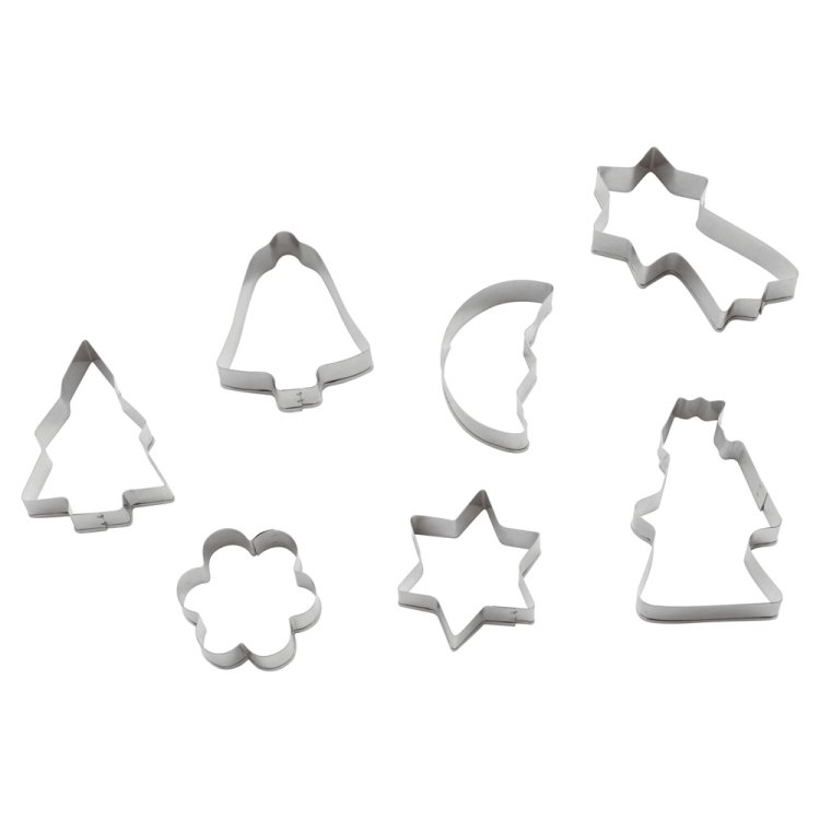 SET TAGLIAPASTA INOX FORME NATALIZIE PEZZI 7 Set tagliapasta inox forme natalizie pezzi 7