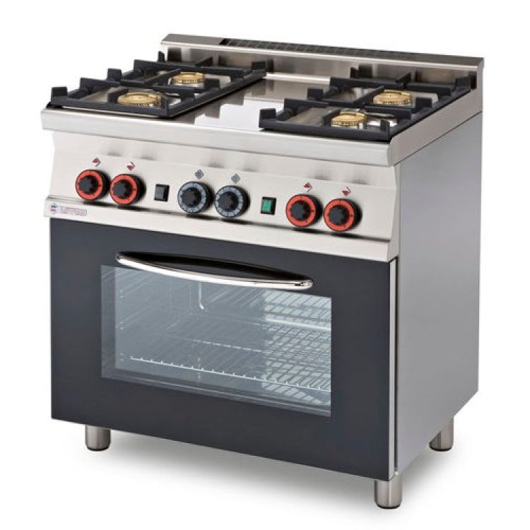 Cucina 60 4 fuochi gas forno elettrico grill 80x60x90