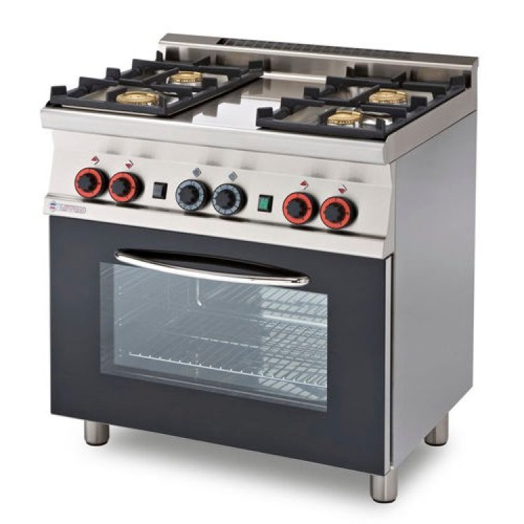 CUCINA 60 4 FUOCHI GAS FORNO ELETTRICO GRILL 80X60X90