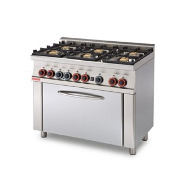 Cucina 60 6 fuochi gas forno elettrico grill 100x60x90