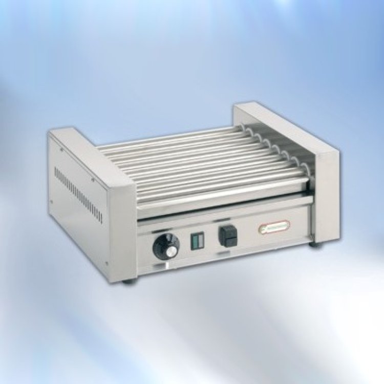 CUOCI WURSTEL 6 RULLI INOX CM.46X27 H.20 Cuoci wurstel 6 rulli inox cm.46x27 h.20
