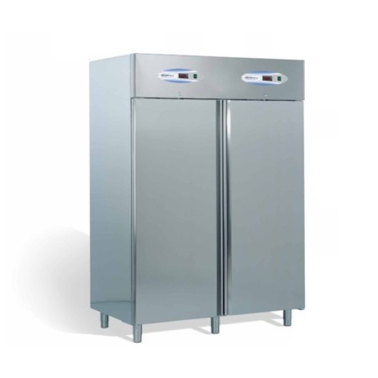 FRIGO ARMADIO INOX 1400 LT.2 TEMP.+2°+8°C CM.146X84 H210 Frigo armadio inox 1400 lt.2 temp.+2°+8°c cm.146x84 h210
