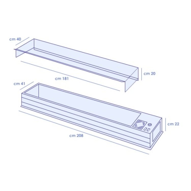 Vetrina plexiglass per frigo maxi