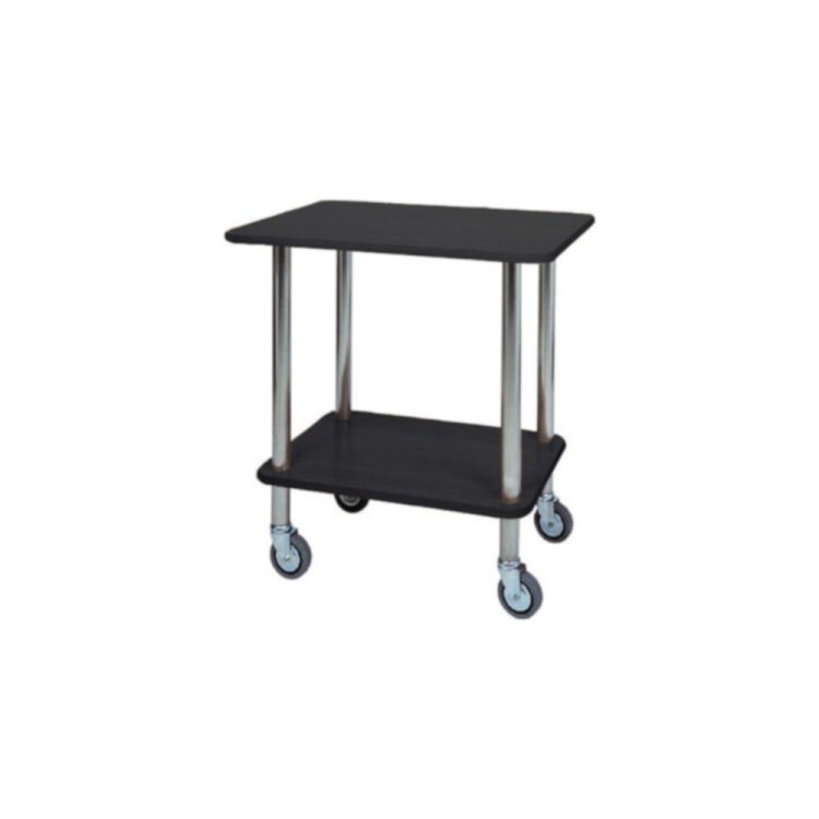 Carrello legno gueridon 2 piani cm.70x50 h.78 carbon