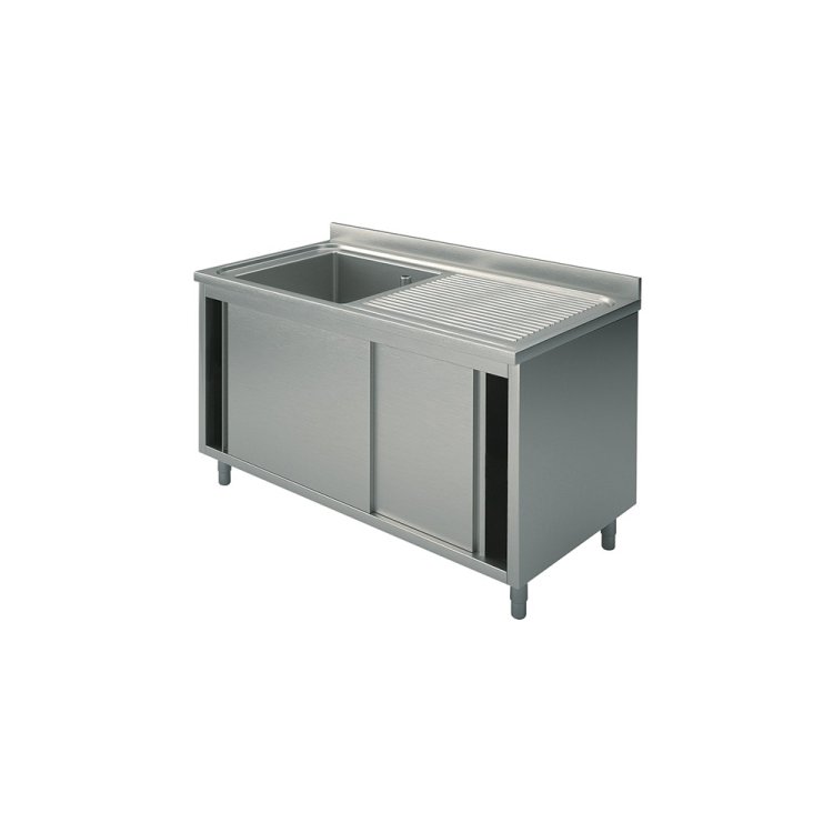LAVELLO ARMADIO 1 VASCA SGOCCIOLATOIO DESTRO 100X60X85 Lavello armadio 1 vasca sgocciolatoio destro 100x60x85