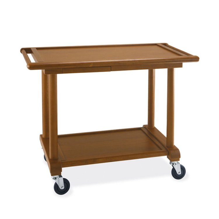 Carrello legno massello 2 piani cm.107x55 h.82