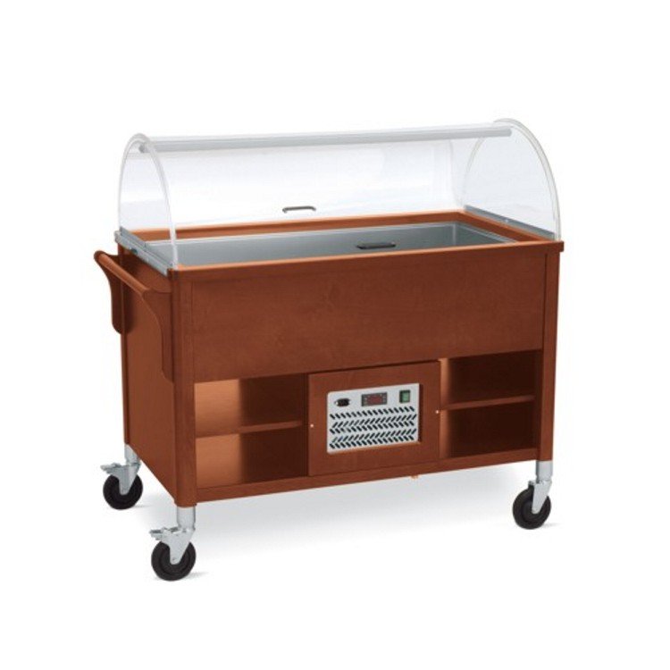 CARRELLO LEGNO REFRIGERATO 4 GN.1/1 H.150 CILIEGIO Carrello legno refrigerato 4 gn.1/1 h.150 ciliegio